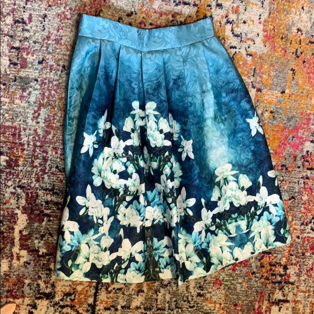 Floral a-line skirt